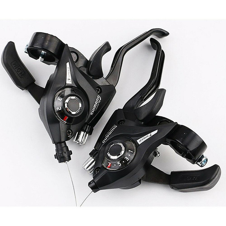 دسته دنده دوچرخه شیمانو مدل ST-EF51-3Lx7R بسته 2 عددی