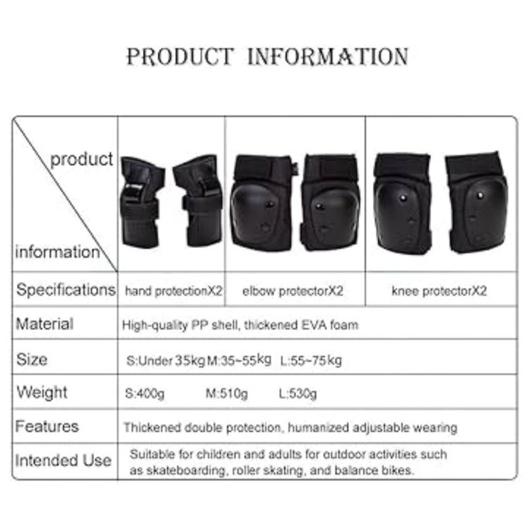 لوازم ایمنی اسکیت مدل ProTec M بسته 6 عددی