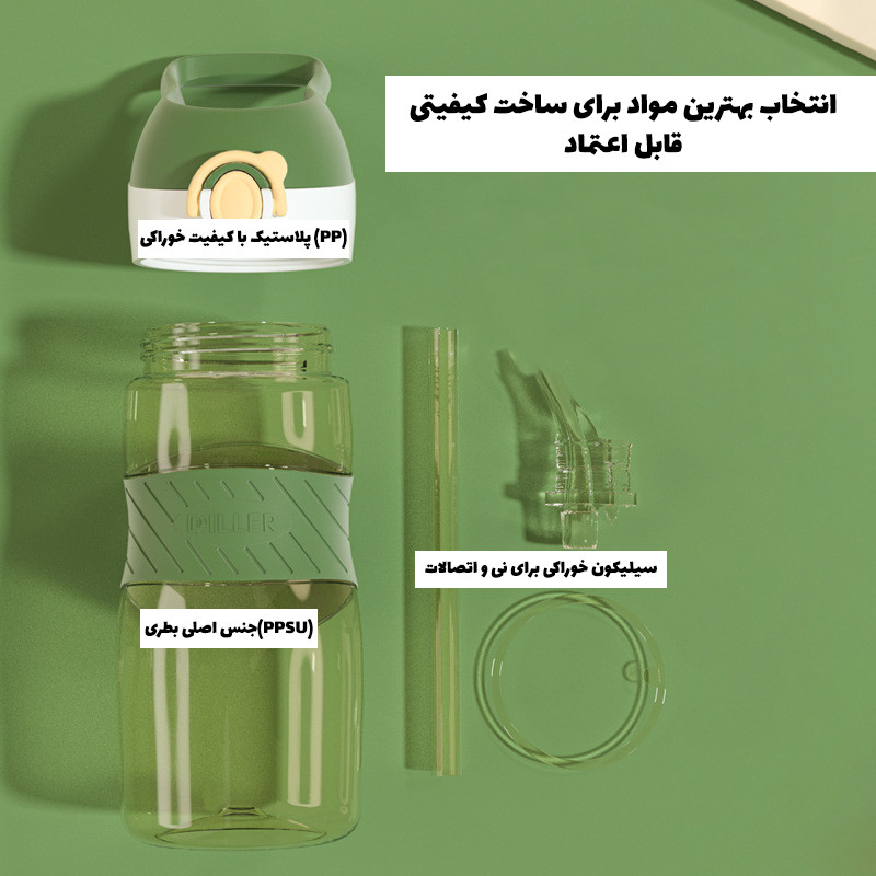 قمقمه ورزشی دیلر مدل PPSU-D62-520 گنجایش 0.52 لیتر