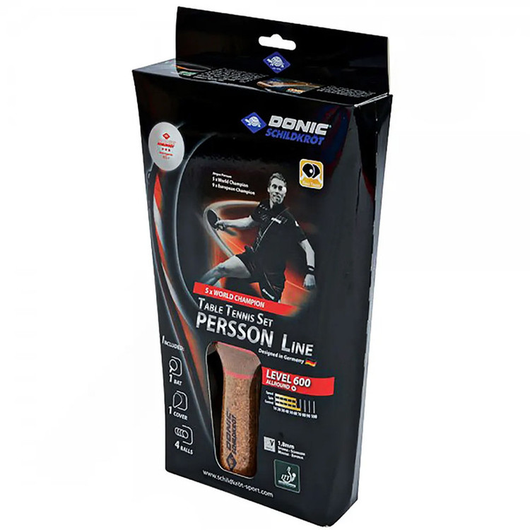 راکت پینگ پنگ دونیک مدل Persson Line 600 به همراه کاور و توپ