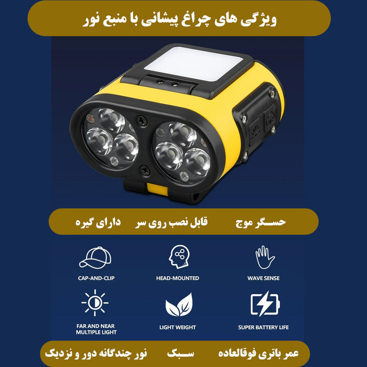چراغ پیشانی مدل T152 با نور مهتابی