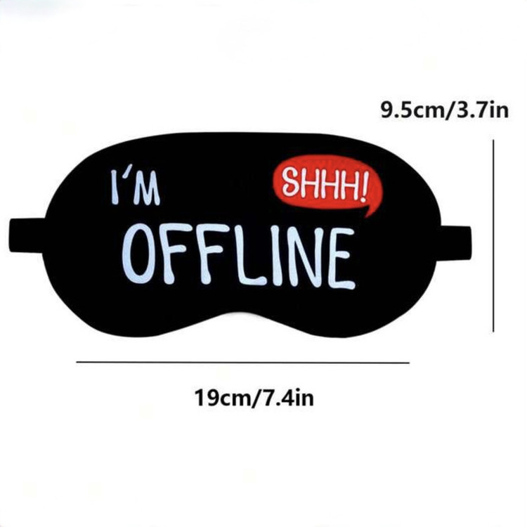 چشم بند خواب مدل کمپرس دار طرح offline