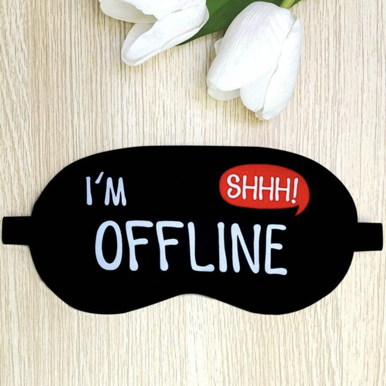 چشم بند خواب مدل کمپرس دار طرح offline