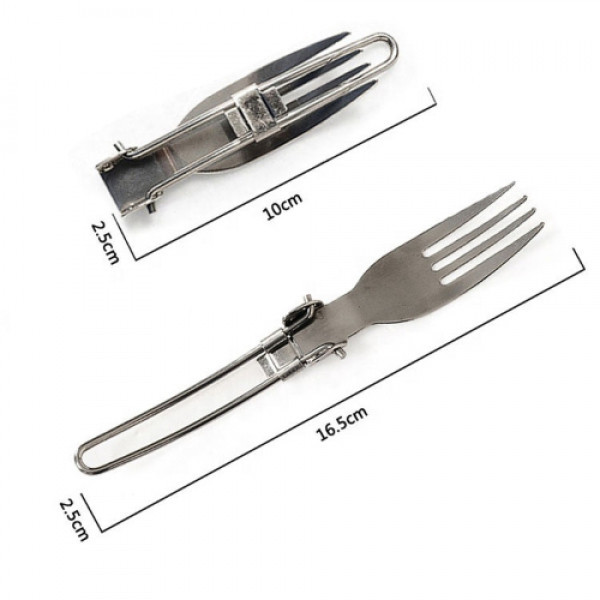 قاشق و چنگال سفری مدل M-569 مجموعه 3 عددی