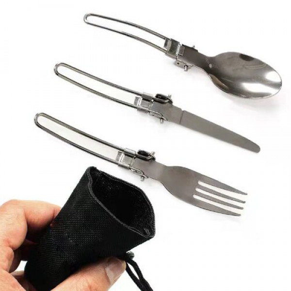 قاشق و چنگال سفری مدل M-569 مجموعه 3 عددی