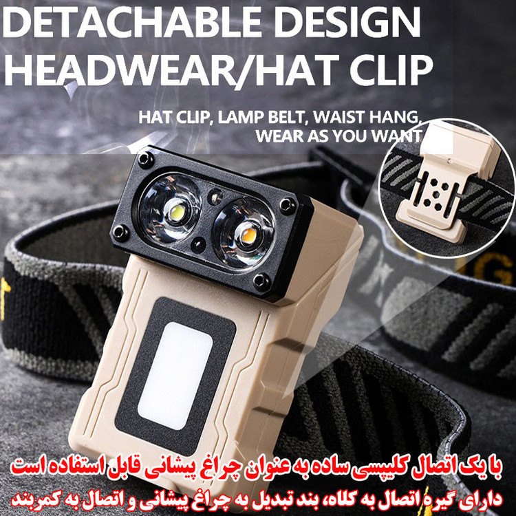 چراغ قوه مدل S55 با نور مهتابی