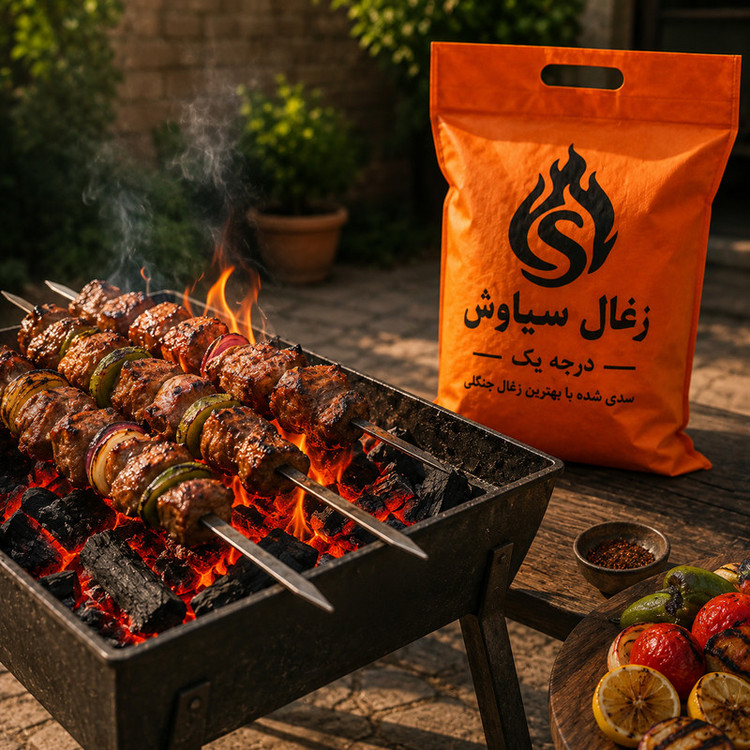 زغال کبابی سیاوش مدل P800 وزن 800 گرم