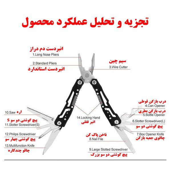 ابزار چندکاره سفری مدل X-14