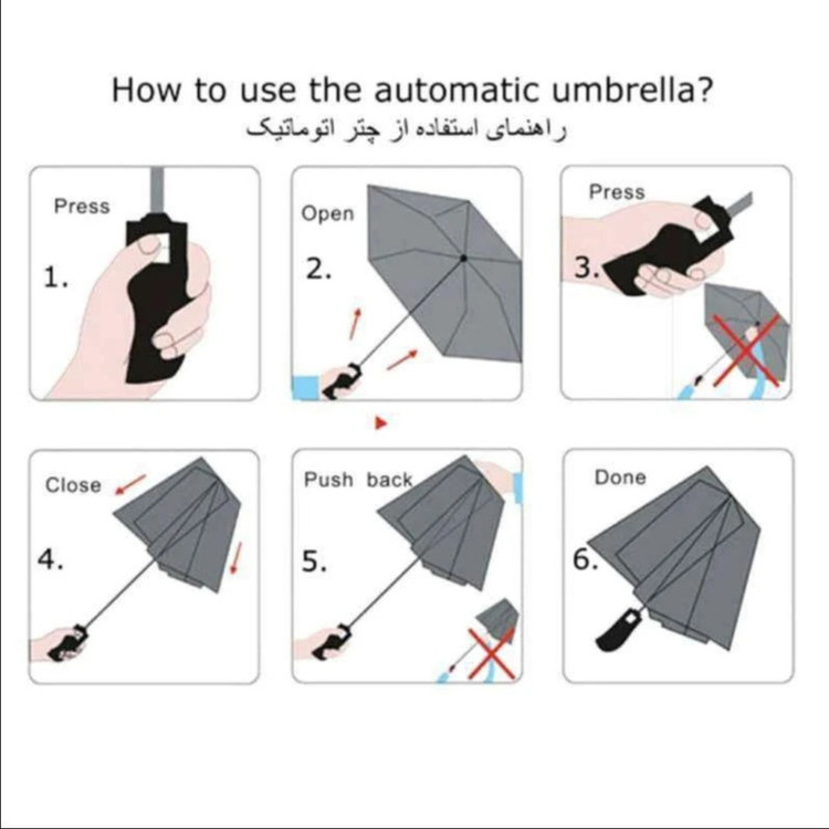 چتر مدل ویندپروف کد h78