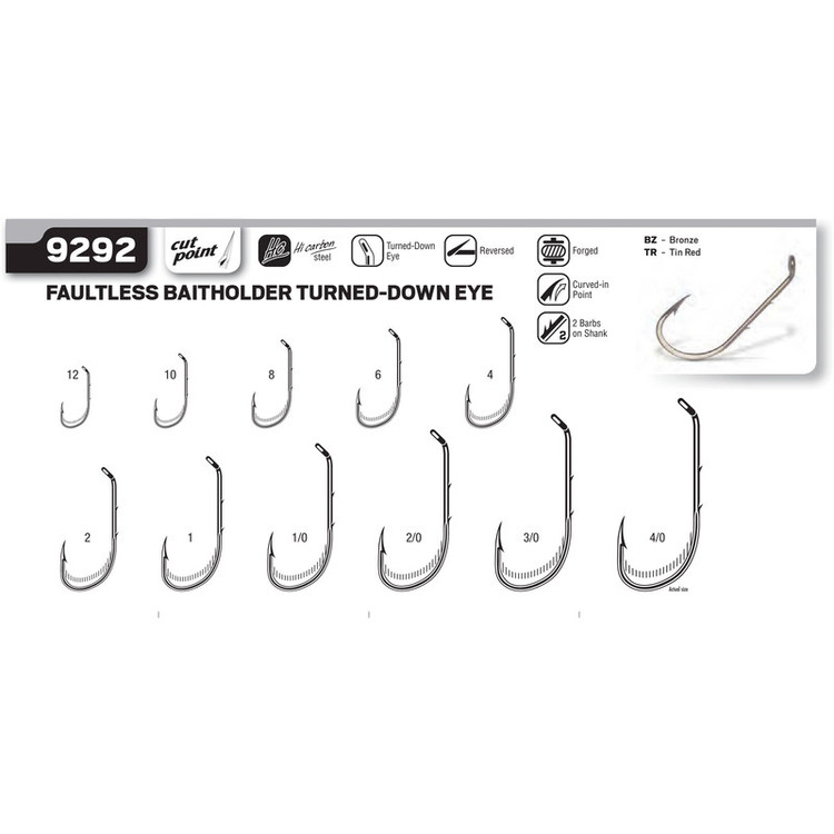 قلاب ماهیگیری وی ام سی کد 9292 سایز TR 1 بسته 10 عددی