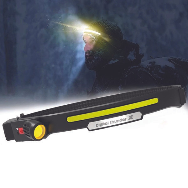 چراغ پیشانی مدل شارژی Digital thunder X با نور مهتابی