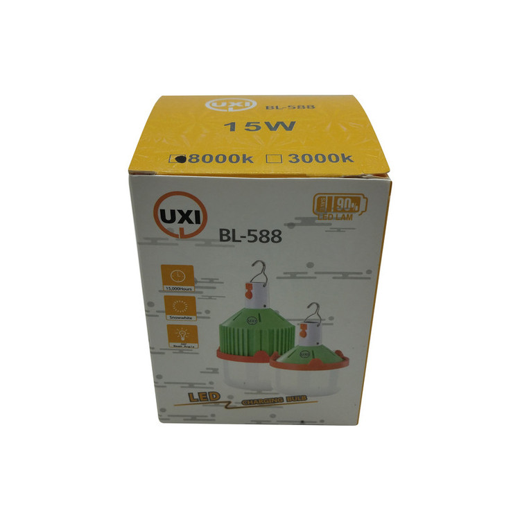 چراغ آویز چادر یو ایکس آی مدل کشویی کد BL-588-15W با نور مهتابی مجموعه 2 عددی