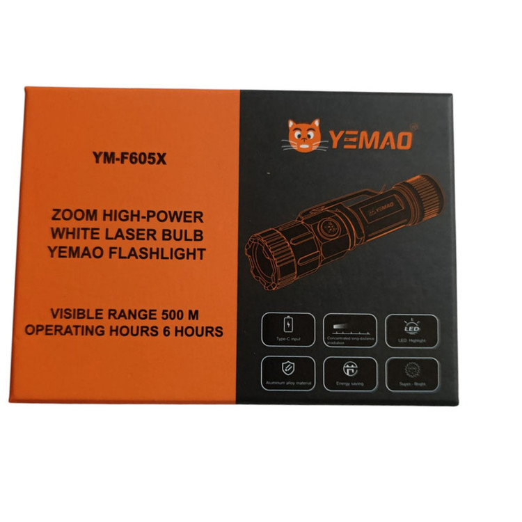 چراغ قوه دستی یئماو مدل YM-F605x رنگ نور مهتابی