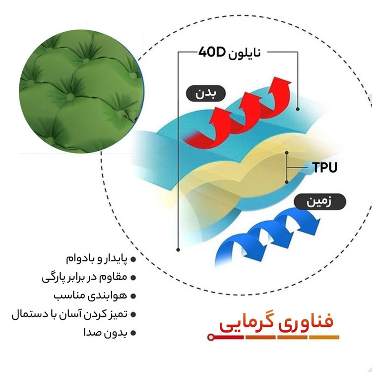تشک بادی سفری آلوا مدل Z-197