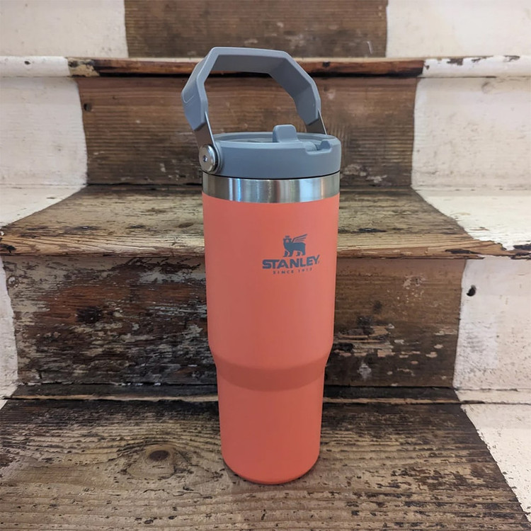 قمقمه 0.88 لیتری مدل Iceflow Flip Straw Tumbler، جنس استیل، دارای درب پیچی با سری پیچی آساننوش نیدار، عایق حرارت استیل