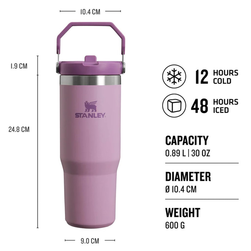 قمقمه 0.88 لیتری مدل Iceflow Flip Straw Tumbler، جنس استیل، دارای درب پیچی با سری پیچی آساننوش نیدار، عایق حرارت استیل