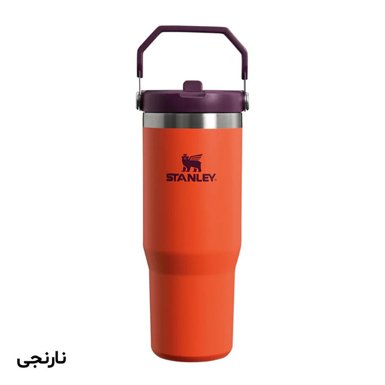قمقمه 0.88 لیتری مدل Iceflow Flip Straw Tumbler، جنس استیل، دارای درب پیچی با سری پیچی آساننوش نیدار، عایق حرارت استیل