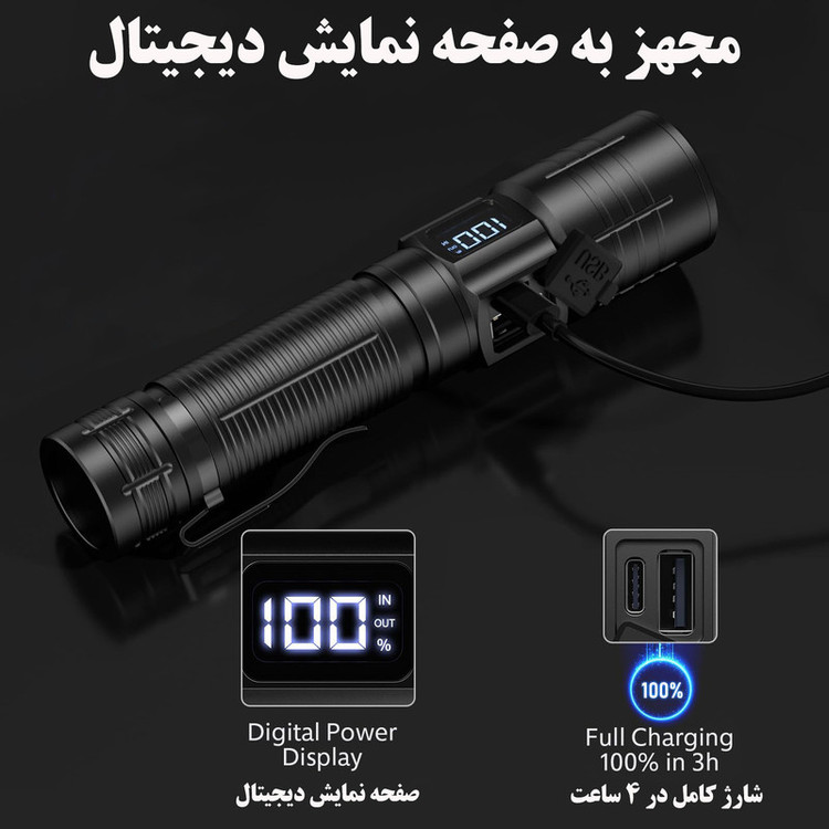 چراغ قوه دستی لدیلند مدل 2312 با نور مهتابی