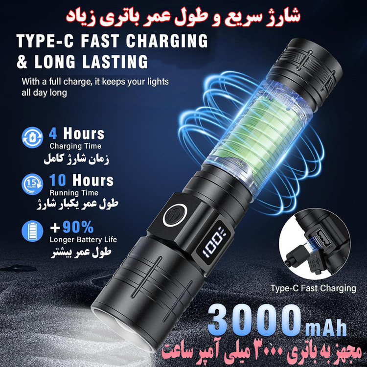 چراغ قوه دستی لدیلند مدل 2312 با نور مهتابی