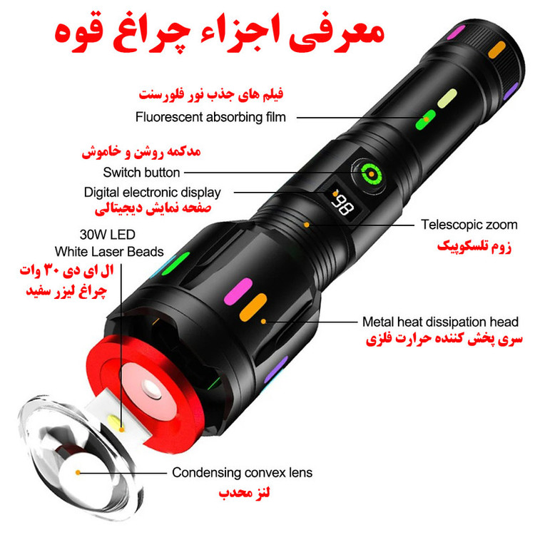 چراغ قوه دستی مدل فلورسنت