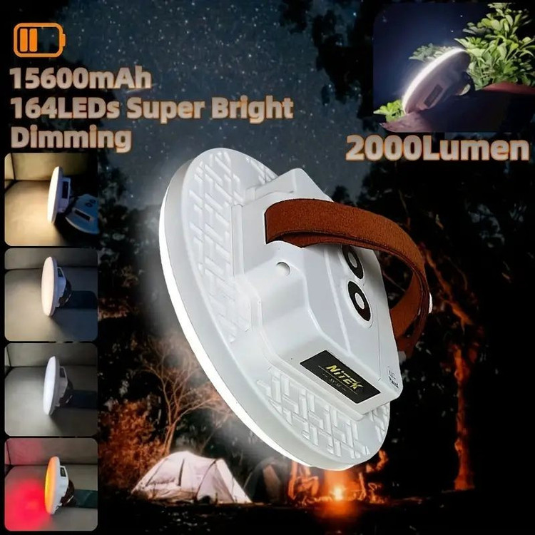 چراغ کمپینگ و پاوربانک مدل LED-15600mah با نور 3 حالته