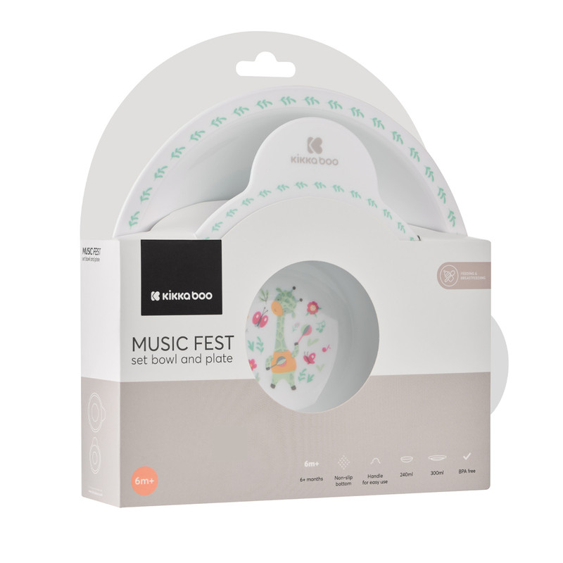 ست ظرف غذا کودک کیکابو مدل music fest