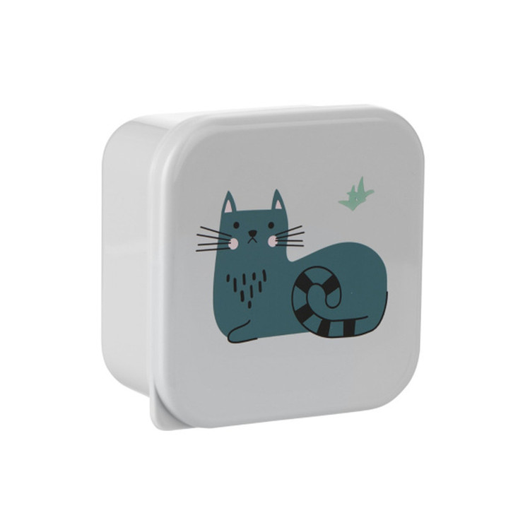 ظرف نگهدارنده غذا کودک کیکابو مدل Kitty Cat مجموعه 4 عددی