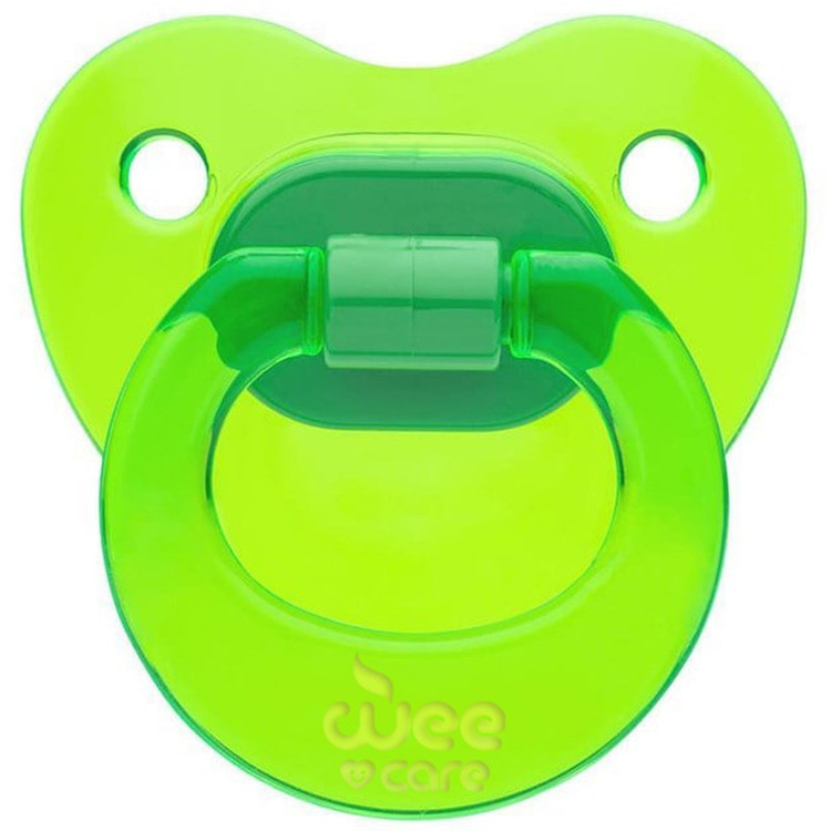 پستانک ارتودنسی وی کر مدل مات و شفاف دسته دار کد p132 مجموعه 2 عددی