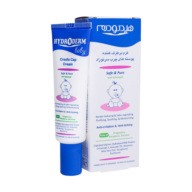 کرم برطرف کننده پوسته های چرب سر نوزاد هیدرودرم مدل safe & pure کد 01 حجم 30 گرم