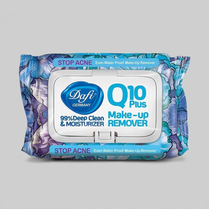 دستمال مرطوب دافی مدل Q10-STOP ACNE بسته 50 عددی