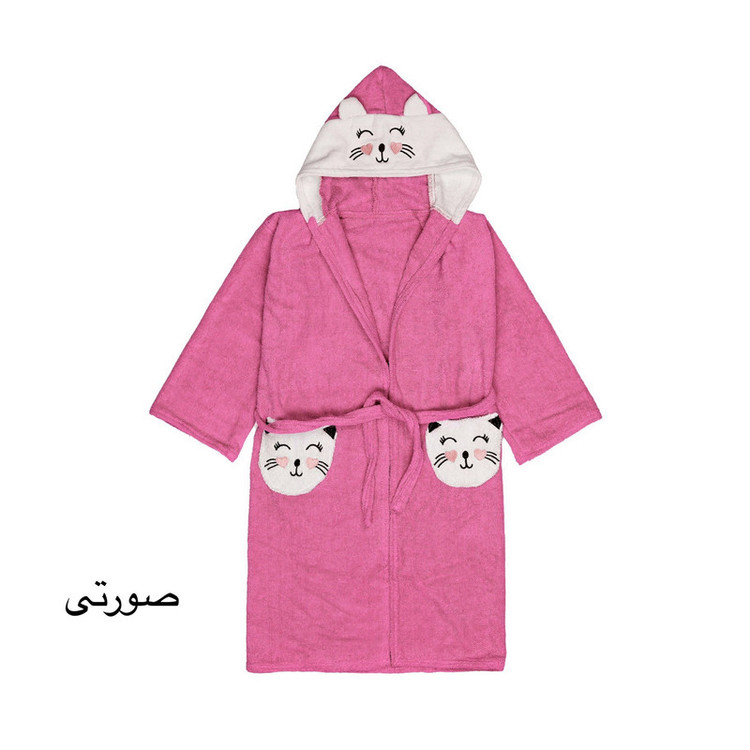 حوله پالتویی کودک هنرمند مدل cat سایز ۹۰×۸۰ سانتی متر