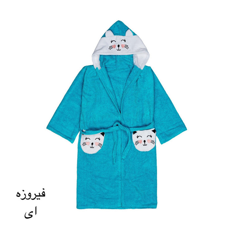 حوله پالتویی کودک هنرمند مدل cat سایز ۹۰×۸۰ سانتی متر