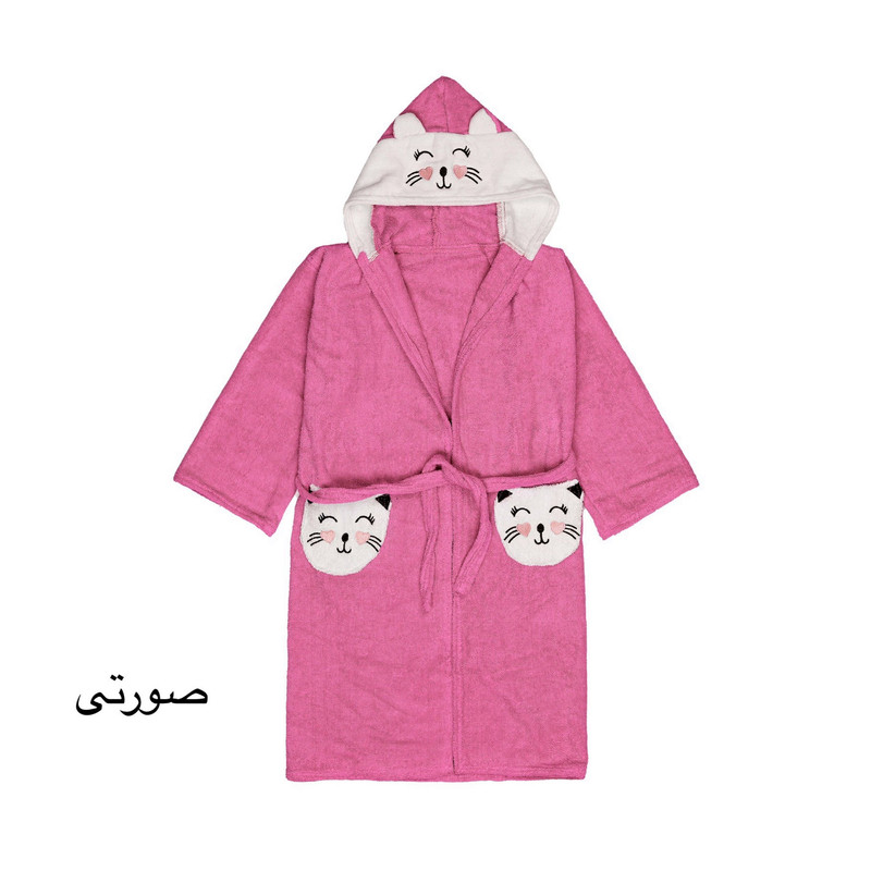 حوله پالتویی کودک و نوزاد هنرمند مدل cat سایز 80×70 سانتی متر
