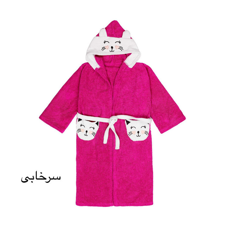 حوله پالتویی کودک هنرمند مدل cat سایز 110×100سانتی متر