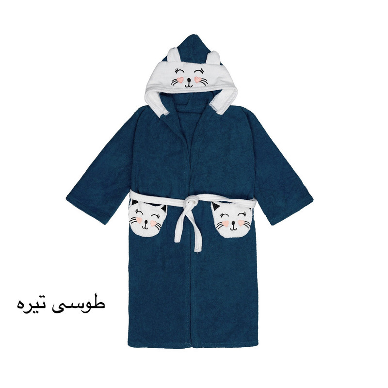 حوله پالتویی کودک هنرمند مدل cat سایز ۱۰۰×۹۰ سانتی متر