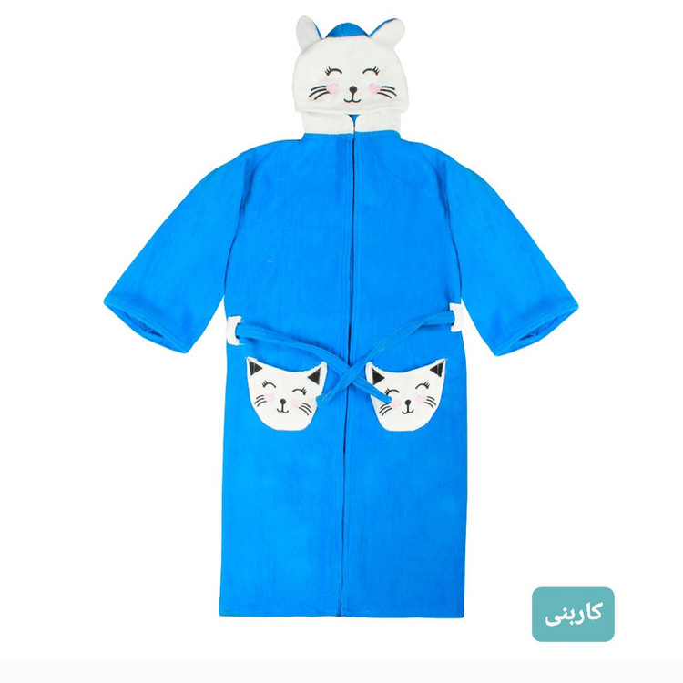 حوله پالتویی طرح دورنگ گلدوزی کد 020 سایز 100x115 سانتی متر