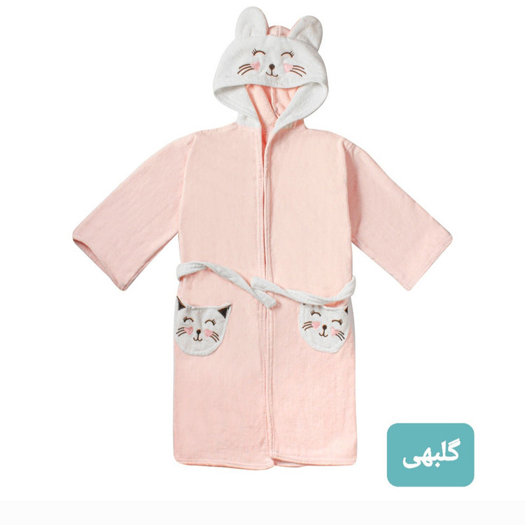 حوله پالتویی طرح دورنگ گلدوزی کد 020 سایز 100x115 سانتی متر
