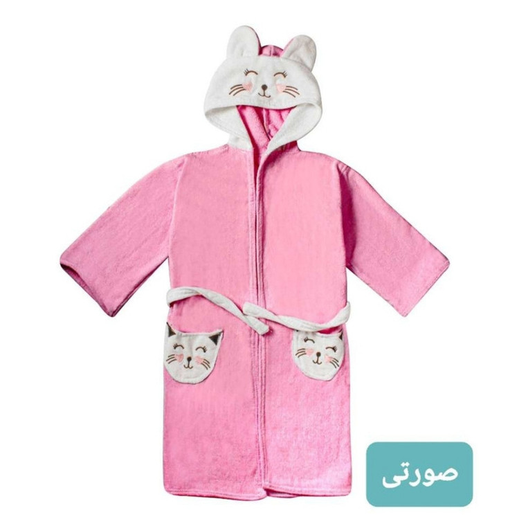 حوله پالتویی کودک کلبک طرح گربه سایز 60