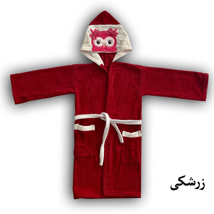 حوله پالتویی کودک هنرمند مدل جغد سایز 80x90 سانتیمتر