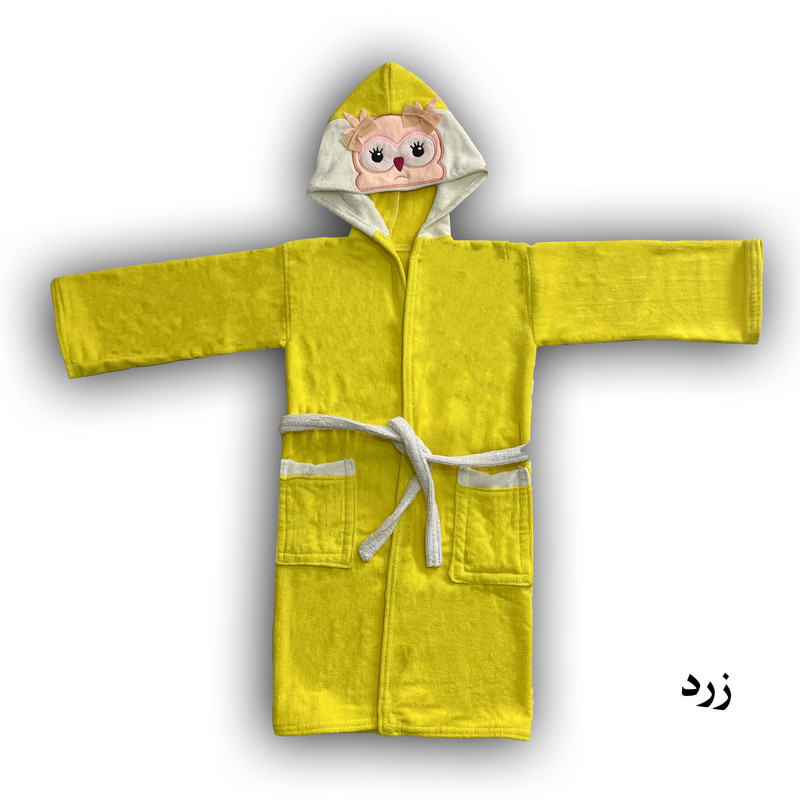 حوله پالتویی کودک هنرمند مدل جغد سایز 80x90 سانتیمتر