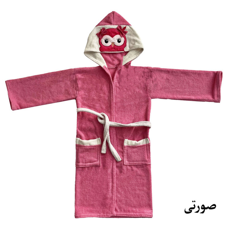 حوله پالتویی کودک هنرمند مدل جغد سایز 80x90 سانتیمتر