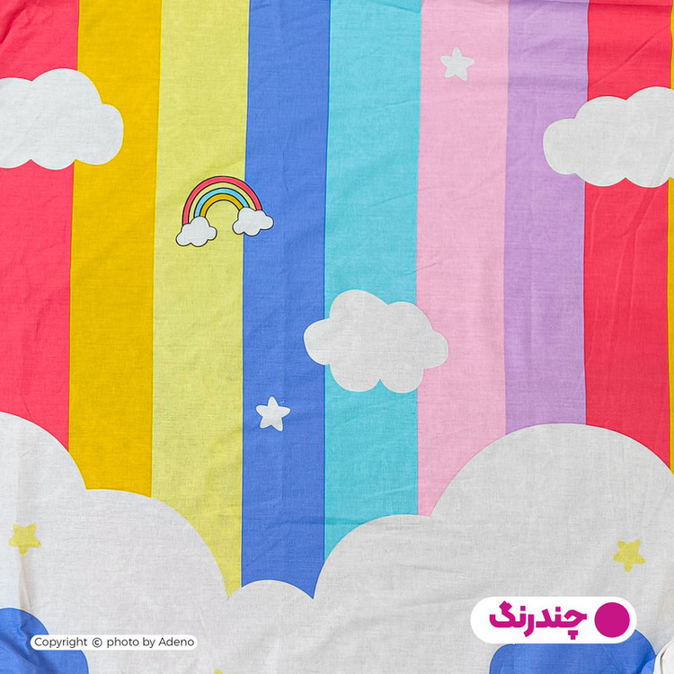 ملحفه کودک آدنو مدل رنگین کمان کد FI81 سایز 100x150 سانتیمتر