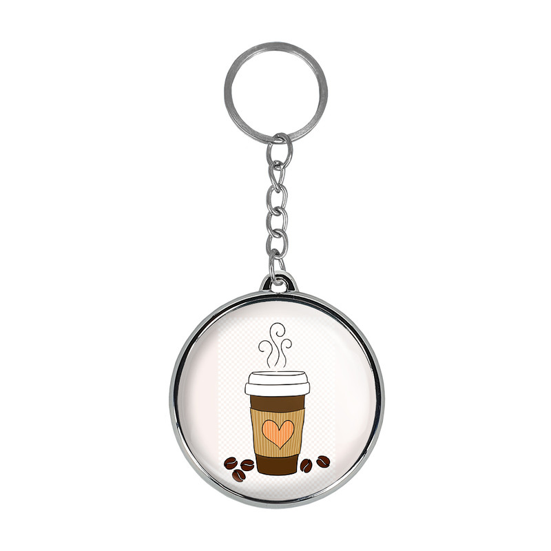 جاکلیدی خندالو طرح قهوه Coffee مدل دوطرفه کد 2200422001