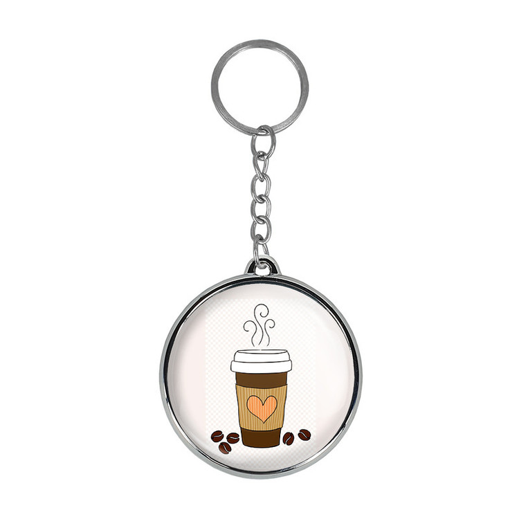 جاکلیدی خندالو طرح قهوه Coffee مدل دوطرفه کد 2200422001