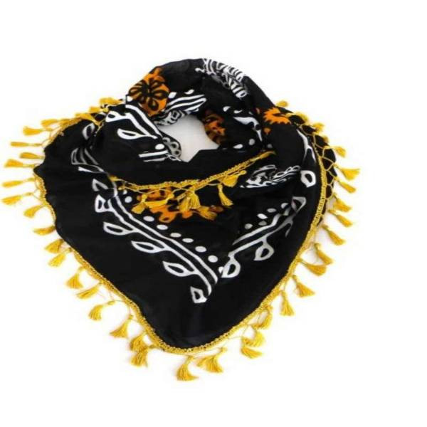 روسری دست دوز زنانه مدل گلونی منگوله دار