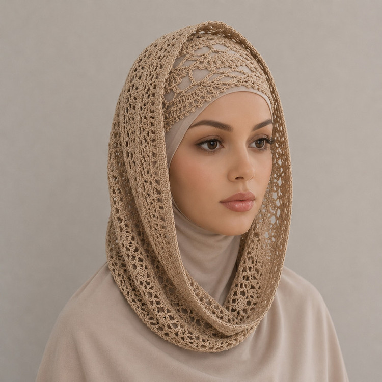 شال دست دوز زنانه مدل رینگی طرح گل چهارفصل